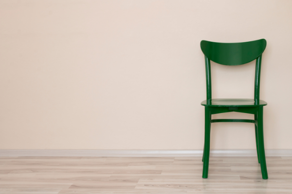 chair in an empty room